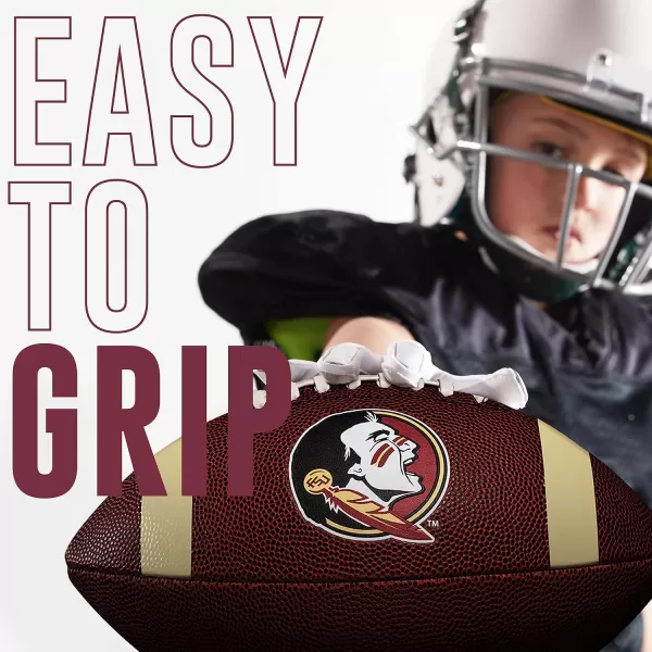 Franklin Sports Kids NCAA Youth Football  Official College Team Football with Team Logos  Junior Size FootballFlorida State Seminoles
