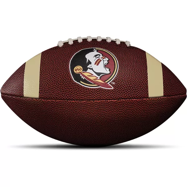 Franklin Sports Kids NCAA Youth Football  Official College Team Football with Team Logos  Junior Size FootballFlorida State Seminoles