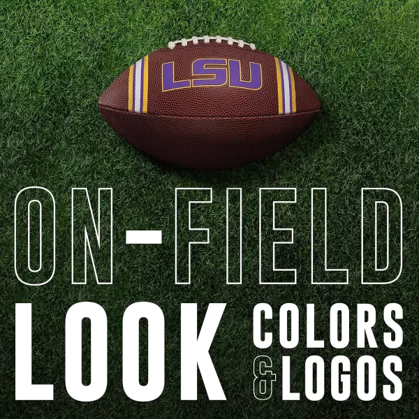 Franklin Sports Kids NCAA Youth Football  Official College Team Football with Team Logos  Junior Size FootballLSU Tigers