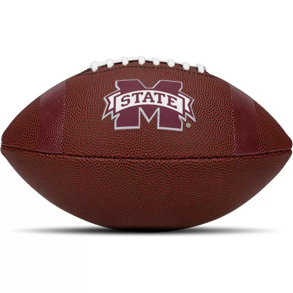 Franklin Sports Kids NCAA Youth Football  Official College Team Football with Team Logos  Junior Size FootballMississippi State Bulldogs