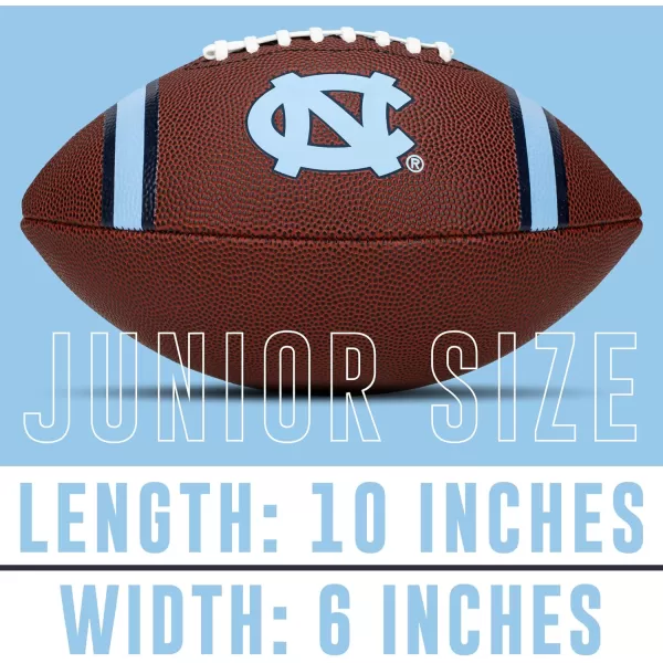 Franklin Sports Kids NCAA Youth Football  Official College Team Football with Team Logos  Junior Size FootballNorth Carolina Tar Heels