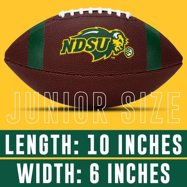 Franklin Sports Kids NCAA Youth Football  Official College Team Football with Team Logos  Junior Size FootballNorth Dakota State Bison