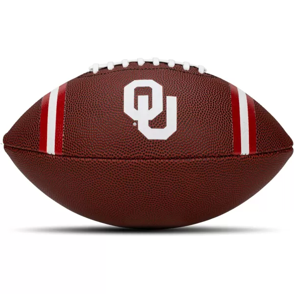 Franklin Sports Kids NCAA Youth Football  Official College Team Football with Team Logos  Junior Size FootballOklahoma Sooners