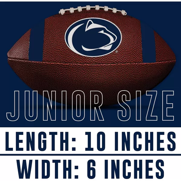 Franklin Sports Kids NCAA Youth Football  Official College Team Football with Team Logos  Junior Size FootballPenn State Nittany Lions