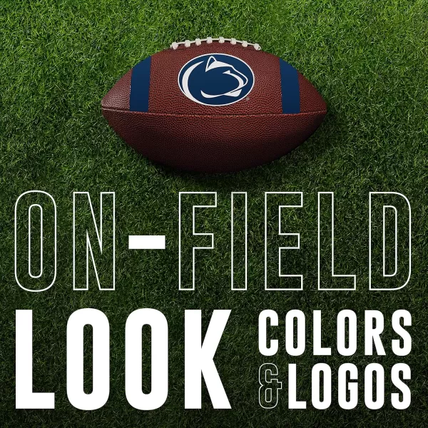 Franklin Sports Kids NCAA Youth Football  Official College Team Football with Team Logos  Junior Size FootballPenn State Nittany Lions