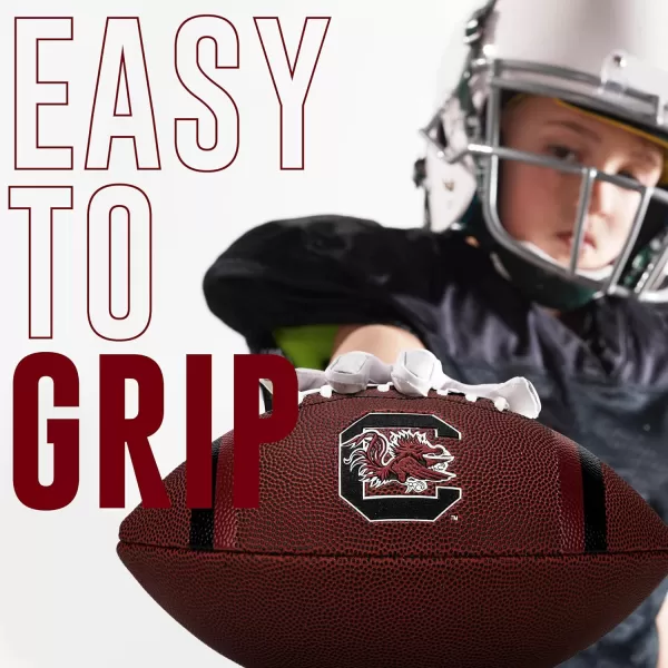 Franklin Sports Kids NCAA Youth Football  Official College Team Football with Team Logos  Junior Size FootballSouth Carolina Gamecocks