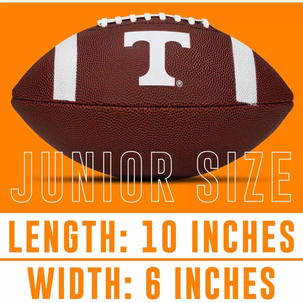 Franklin Sports Kids NCAA Youth Football  Official College Team Football with Team Logos  Junior Size FootballTennessee Volunteers