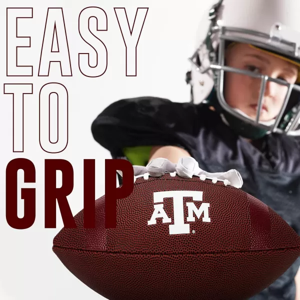 Franklin Sports Kids NCAA Youth Football  Official College Team Football with Team Logos  Junior Size FootballTexas AM Aggies