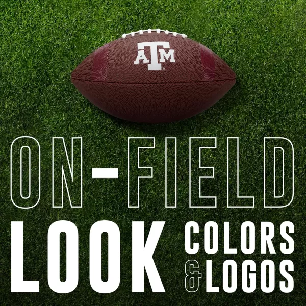 Franklin Sports Kids NCAA Youth Football  Official College Team Football with Team Logos  Junior Size FootballTexas AM Aggies