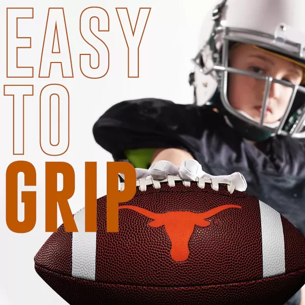 Franklin Sports Kids NCAA Youth Football  Official College Team Football with Team Logos  Junior Size FootballTexas Longhorns