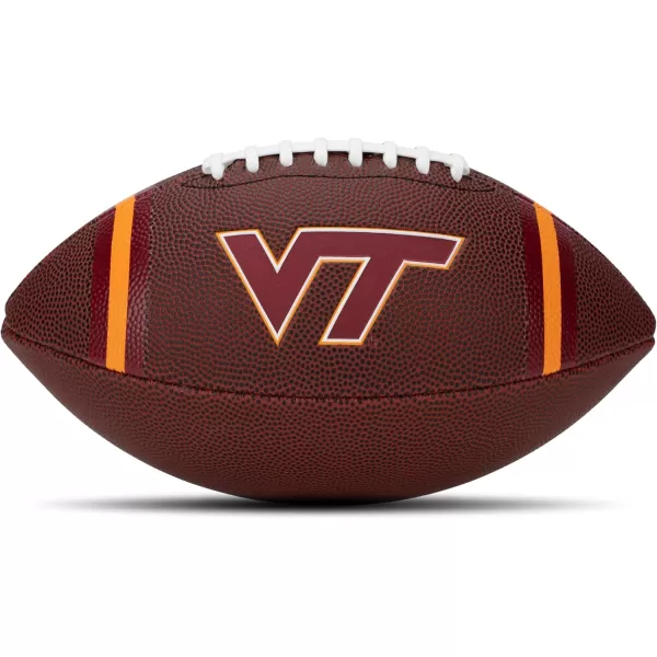 Franklin Sports Kids NCAA Youth Football  Official College Team Football with Team Logos  Junior Size FootballVirginia Tech Hokies