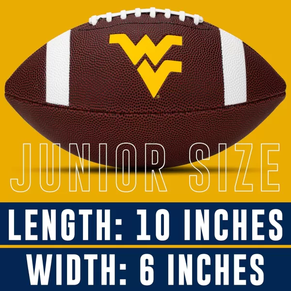 Franklin Sports Kids NCAA Youth Football  Official College Team Football with Team Logos  Junior Size FootballWest Virginia Mountaineers