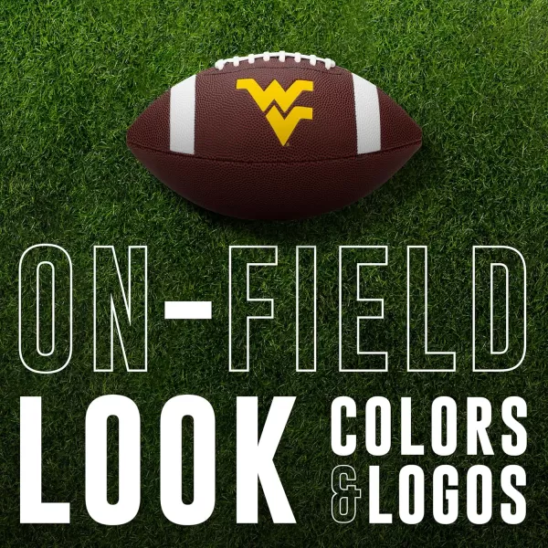 Franklin Sports Kids NCAA Youth Football  Official College Team Football with Team Logos  Junior Size FootballWest Virginia Mountaineers