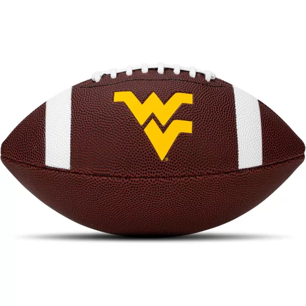 Franklin Sports Kids NCAA Youth Football  Official College Team Football with Team Logos  Junior Size FootballWest Virginia Mountaineers