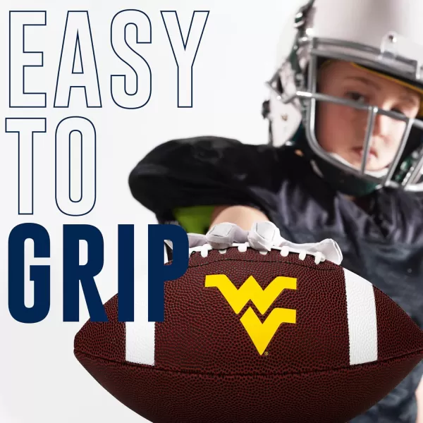 Franklin Sports Kids NCAA Youth Football  Official College Team Football with Team Logos  Junior Size FootballWest Virginia Mountaineers