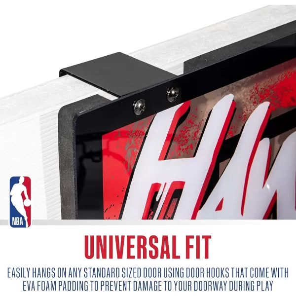 Franklin Sports NBA Team Over the Door Basketball Hoops  Kids Indoor Mini Basketball Hoop  Ball Set  NBA Fan Mini HoopsAtlanta Hawks