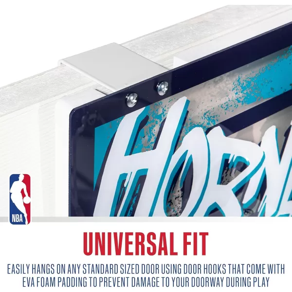 Franklin Sports NBA Team Over the Door Basketball Hoops  Kids Indoor Mini Basketball Hoop  Ball Set  NBA Fan Mini HoopsCharlotte Hornets