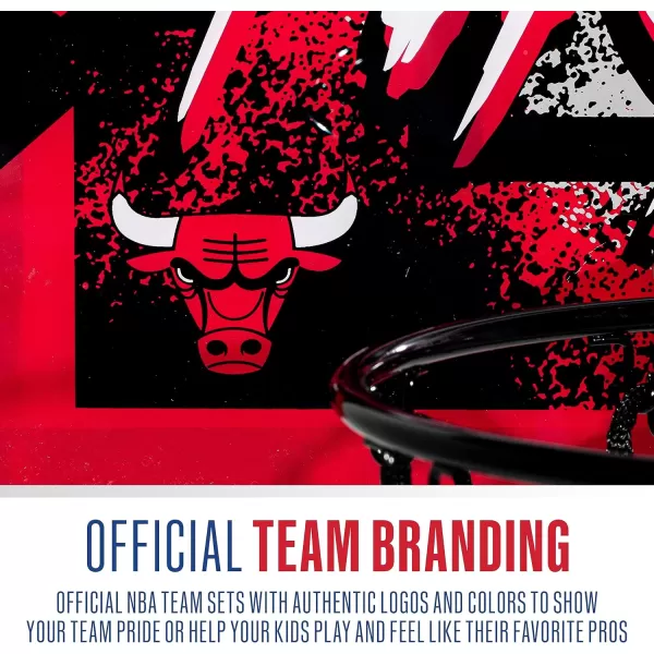 Franklin Sports NBA Team Over the Door Basketball Hoops  Kids Indoor Mini Basketball Hoop  Ball Set  NBA Fan Mini HoopsChicago Bulls