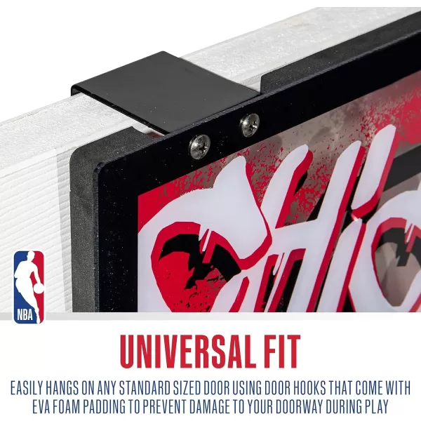 Franklin Sports NBA Team Over the Door Basketball Hoops  Kids Indoor Mini Basketball Hoop  Ball Set  NBA Fan Mini HoopsChicago Bulls