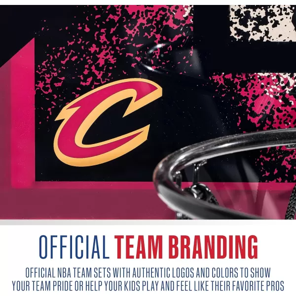 Franklin Sports NBA Team Over the Door Basketball Hoops  Kids Indoor Mini Basketball Hoop  Ball Set  NBA Fan Mini HoopsCleveland Cavaliers