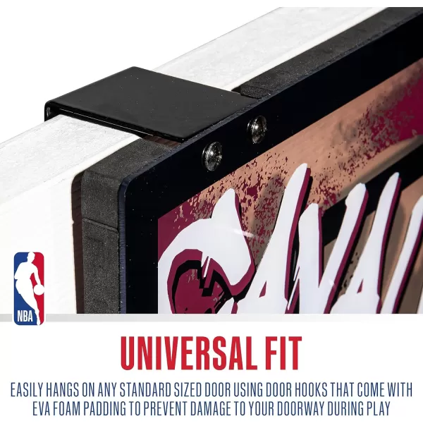Franklin Sports NBA Team Over the Door Basketball Hoops  Kids Indoor Mini Basketball Hoop  Ball Set  NBA Fan Mini HoopsCleveland Cavaliers