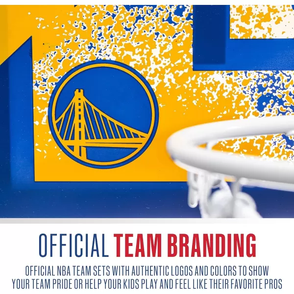 Franklin Sports NBA Team Over the Door Basketball Hoops  Kids Indoor Mini Basketball Hoop  Ball Set  NBA Fan Mini HoopsGolden State Warriors