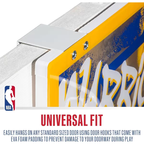 Franklin Sports NBA Team Over the Door Basketball Hoops  Kids Indoor Mini Basketball Hoop  Ball Set  NBA Fan Mini HoopsGolden State Warriors