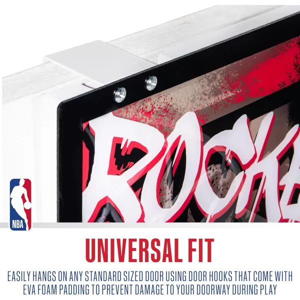 Franklin Sports NBA Team Over the Door Basketball Hoops  Kids Indoor Mini Basketball Hoop  Ball Set  NBA Fan Mini HoopsHouston Rockets