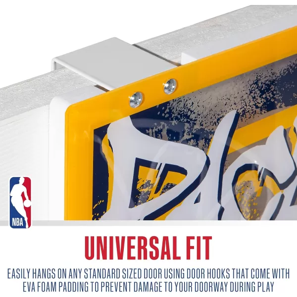 Franklin Sports NBA Team Over the Door Basketball Hoops  Kids Indoor Mini Basketball Hoop  Ball Set  NBA Fan Mini HoopsIndiana Pacers