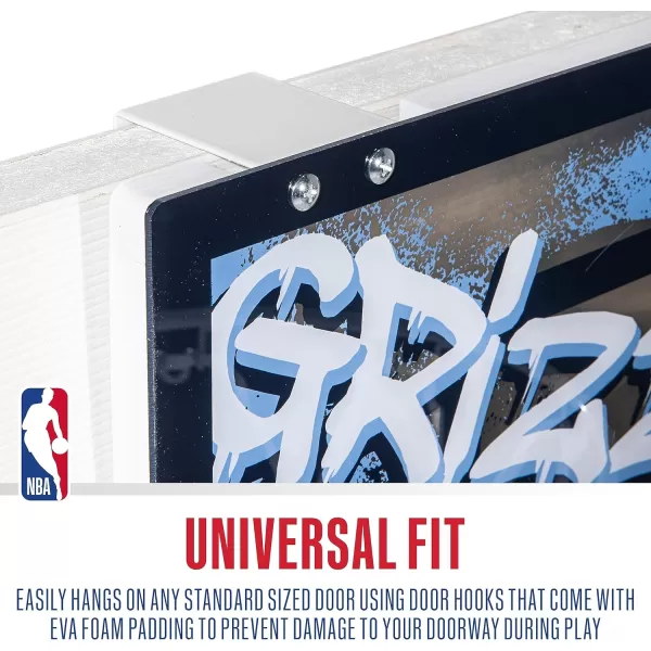 Franklin Sports NBA Team Over the Door Basketball Hoops  Kids Indoor Mini Basketball Hoop  Ball Set  NBA Fan Mini HoopsMemphis Grizzlies