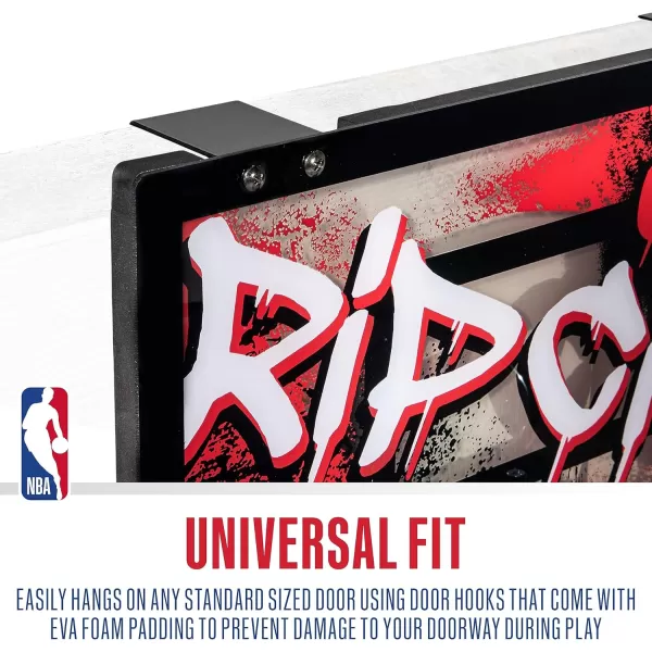 Franklin Sports NBA Team Over the Door Basketball Hoops  Kids Indoor Mini Basketball Hoop  Ball Set  NBA Fan Mini HoopsPortland Trail Blazers