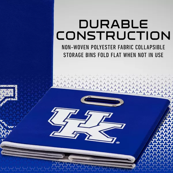 Franklin Sports NCAA College Team Fabric Storage Cubes Made to Fit Storage Bin Organizers 11x105x105Kentucky Wildcats