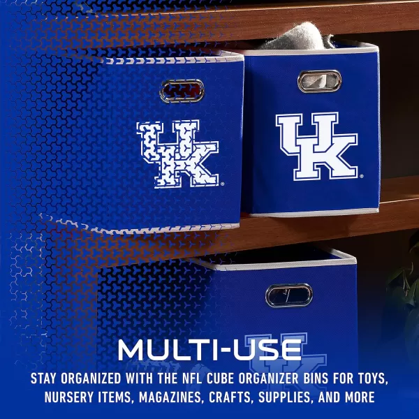 Franklin Sports NCAA College Team Fabric Storage Cubes Made to Fit Storage Bin Organizers 11x105x105Kentucky Wildcats