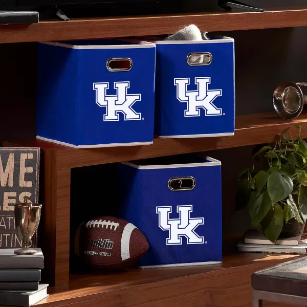 Franklin Sports NCAA College Team Fabric Storage Cubes Made to Fit Storage Bin Organizers 11x105x105Kentucky Wildcats