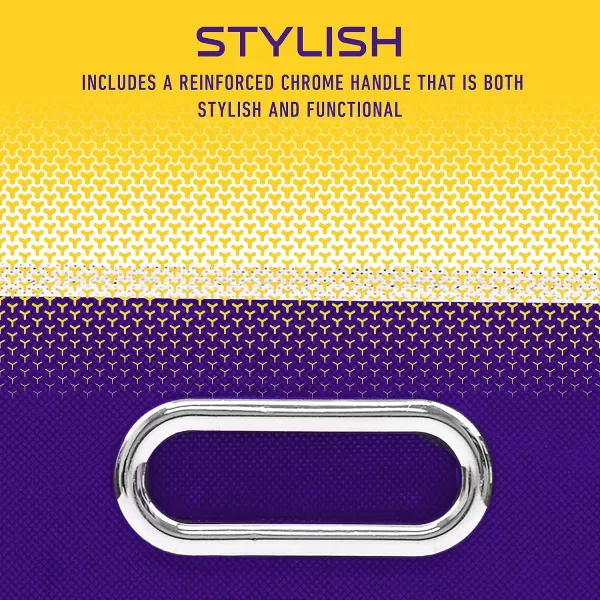 Franklin Sports NCAA College Team Fabric Storage Cubes Made to Fit Storage Bin Organizers 11x105x105LSU Tigers