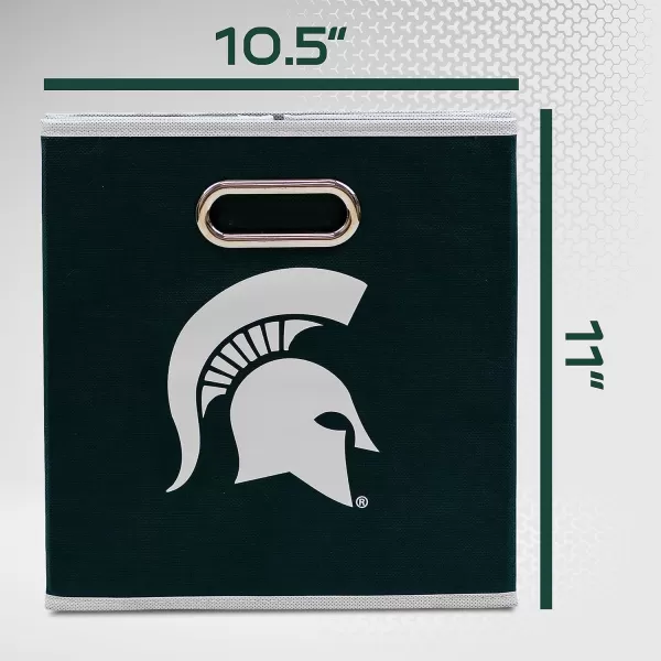 Franklin Sports NCAA College Team Fabric Storage Cubes Made to Fit Storage Bin Organizers 11x105x105Michigan State Spartans