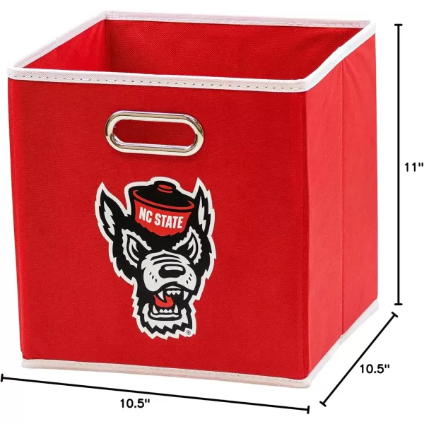 Franklin Sports NCAA College Team Fabric Storage Cubes Made to Fit Storage Bin Organizers 11x105x105NC State Wolfpack