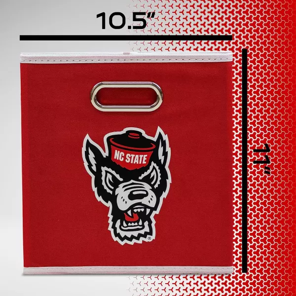 Franklin Sports NCAA College Team Fabric Storage Cubes Made to Fit Storage Bin Organizers 11x105x105NC State Wolfpack