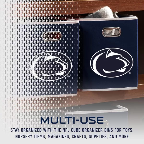 Franklin Sports NCAA College Team Fabric Storage Cubes Made to Fit Storage Bin Organizers 11x105x105Penn State Nittany Lions