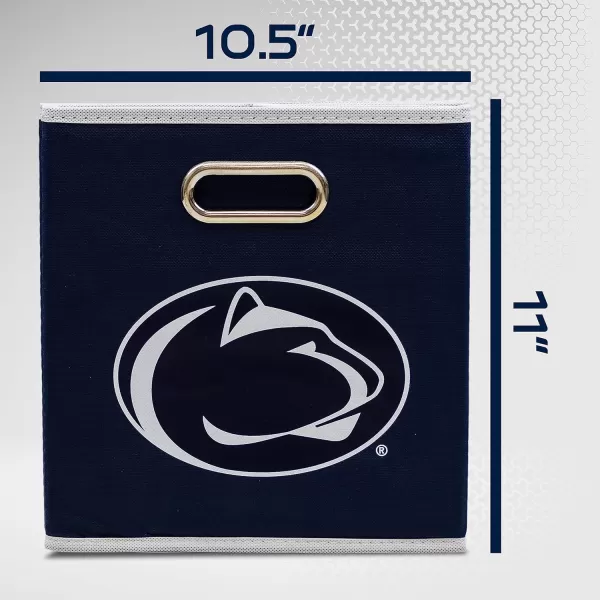 Franklin Sports NCAA College Team Fabric Storage Cubes Made to Fit Storage Bin Organizers 11x105x105Penn State Nittany Lions