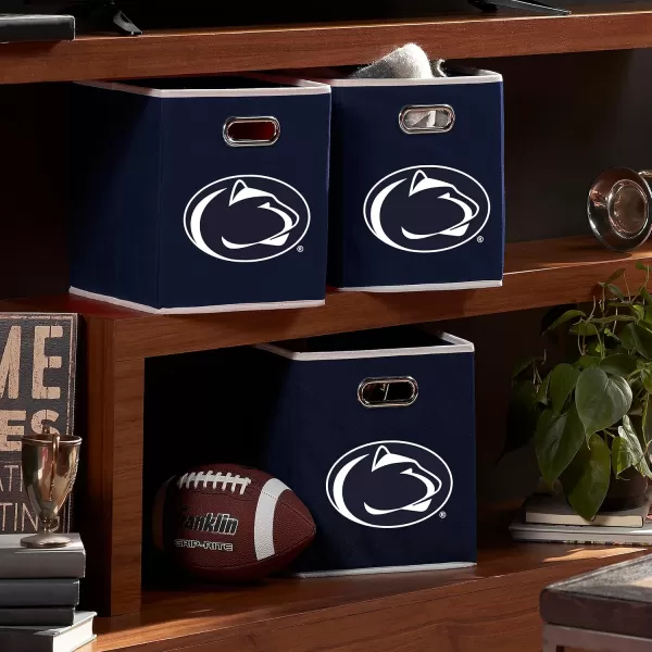 Franklin Sports NCAA College Team Fabric Storage Cubes Made to Fit Storage Bin Organizers 11x105x105Penn State Nittany Lions