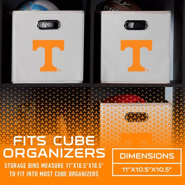 Franklin Sports NCAA College Team Fabric Storage Cubes Made to Fit Storage Bin Organizers 11x105x105Tennessee volunteers