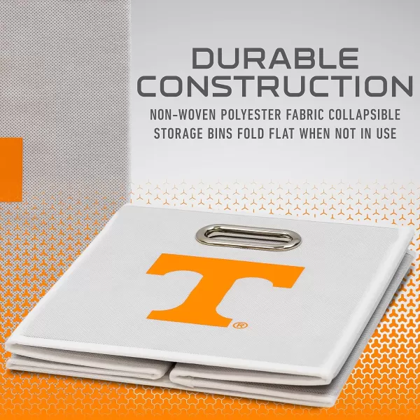 Franklin Sports NCAA College Team Fabric Storage Cubes Made to Fit Storage Bin Organizers 11x105x105Tennessee volunteers