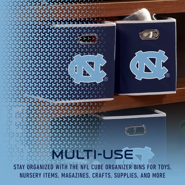 Franklin Sports NCAA College Team Fabric Storage Cubes Made to Fit Storage Bin Organizers 11x105x105UNC Tarheels Deluxe