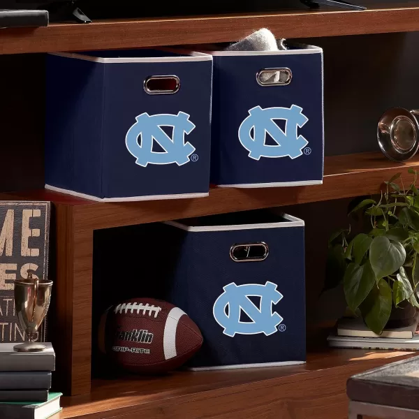 Franklin Sports NCAA College Team Fabric Storage Cubes Made to Fit Storage Bin Organizers 11x105x105UNC Tarheels Deluxe