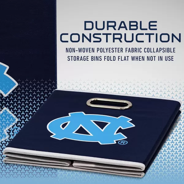 Franklin Sports NCAA College Team Fabric Storage Cubes Made to Fit Storage Bin Organizers 11x105x105UNC Tarheels Deluxe