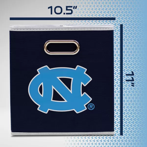 Franklin Sports NCAA College Team Fabric Storage Cubes Made to Fit Storage Bin Organizers 11x105x105UNC Tarheels Deluxe