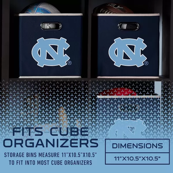 Franklin Sports NCAA College Team Fabric Storage Cubes Made to Fit Storage Bin Organizers 11x105x105UNC Tarheels Deluxe