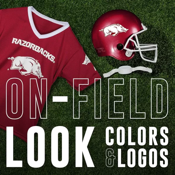 Franklin Sports NCAA Kids Football Helmet  Jersey Sets  College Uniform  Helmet Sets for Boys ampamp GirlsToy Kids Costume SetArkansas Razorbacks