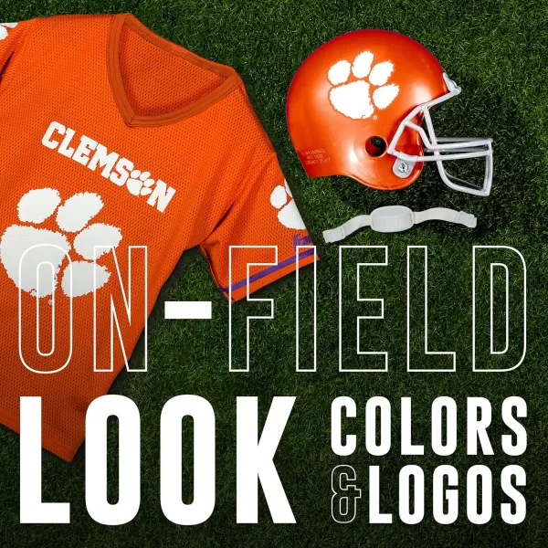 Franklin Sports NCAA Kids Football Helmet  Jersey Sets  College Uniform  Helmet Sets for Boys ampamp GirlsToy Kids Costume SetClemson Tigers